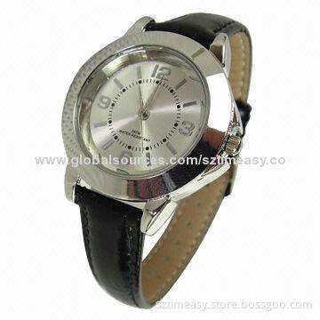 High-quality Alloy Watch for Wholesale with Genuine Leather Band